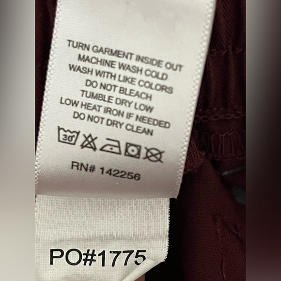 FIGS Technical Collection Womens Small Scrub Pants Burgundy Elastic Tie Waist - Picture 4 of 7